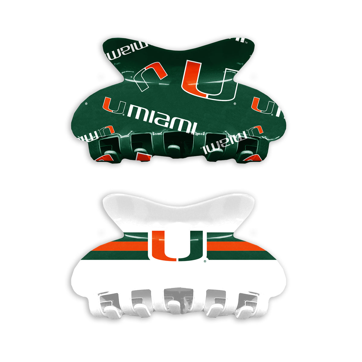 LITTLEARTH Miami Hurricanes Hair Claw Clip - 2 Pack