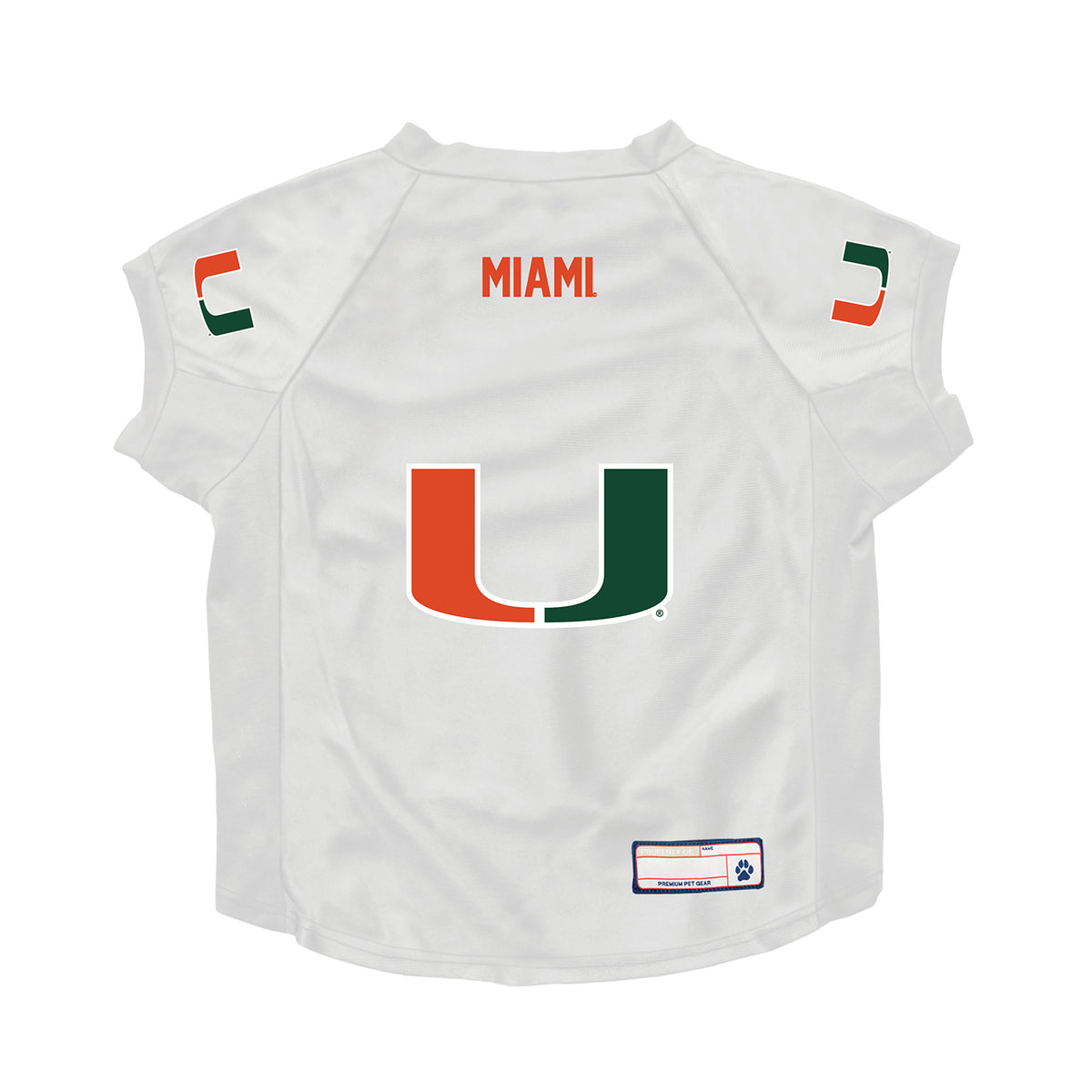 LITTLEARTH Miami Hurricanes White Big Pet Jersey