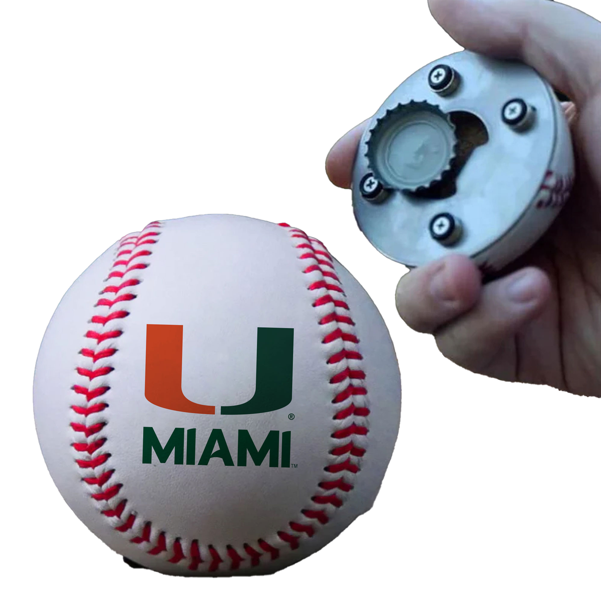 DUGOUT Miami Hurricanes UMiami Baseball Bottle Opener