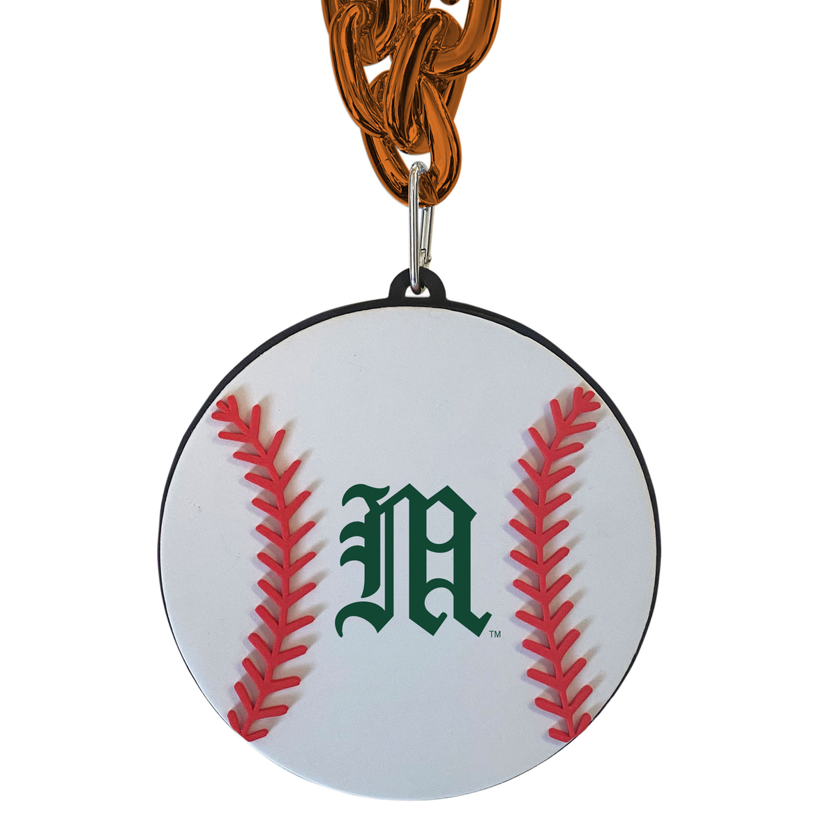 Jardine Miami Hurricanes Orange Old English &quot;M&quot; Fan Chain