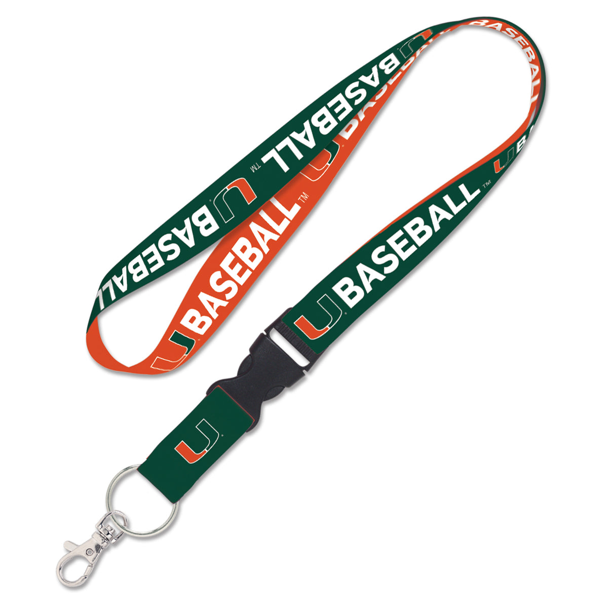 WinCraft Miami Hurricanes UBaseball Lanyard