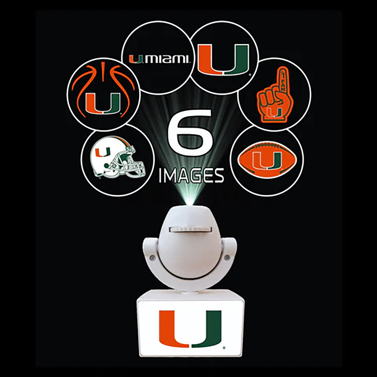 Sporticulture Miami Hurricanes LED Mini Spotlight Projector