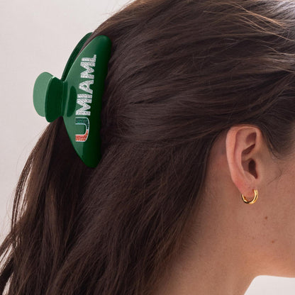 BaubleBar Miami Hurricanes Green UMiami Sparkle Claw Clip