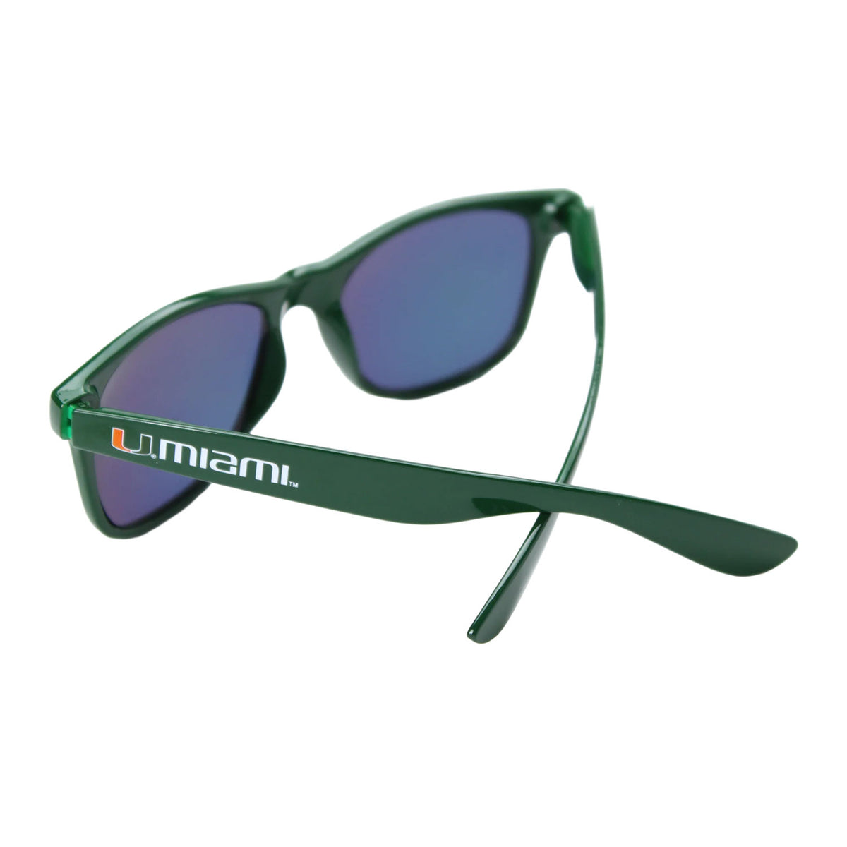 Society43 Miami Hurricanes Green U Miami Retro Mirror Sunglasses