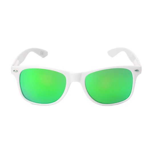 Society43 Miami Hurricanes White U Miami Retro Mirror Sunglasses