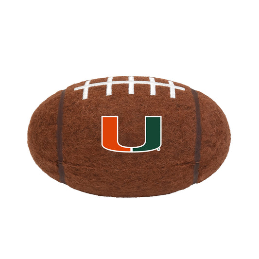 LITTLEARTH Miami Hurricanes Tough Chewer Dog Ball Toy