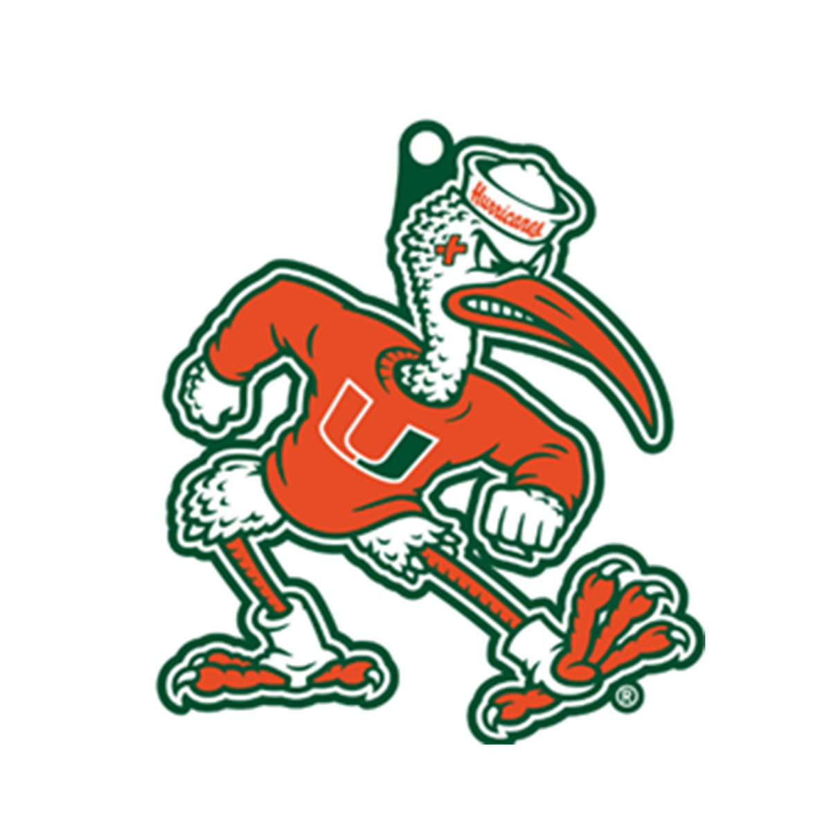 Indigo Falls Miami Hurricanes Sebastian Ibis Acrylic Ornament