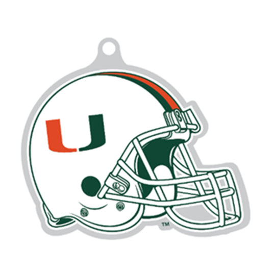Indigo Falls Miami Hurricanes Football Helmet U Acrylic Ornament