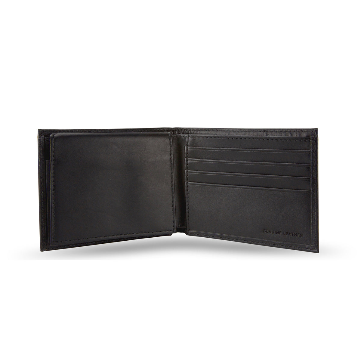 Rico Industries Miami Hurricanes Black Embroidered Leather Bi-Fold Wallet