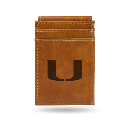 Rico Industries Miami Hurricanes Brown Front Pocket Wallet