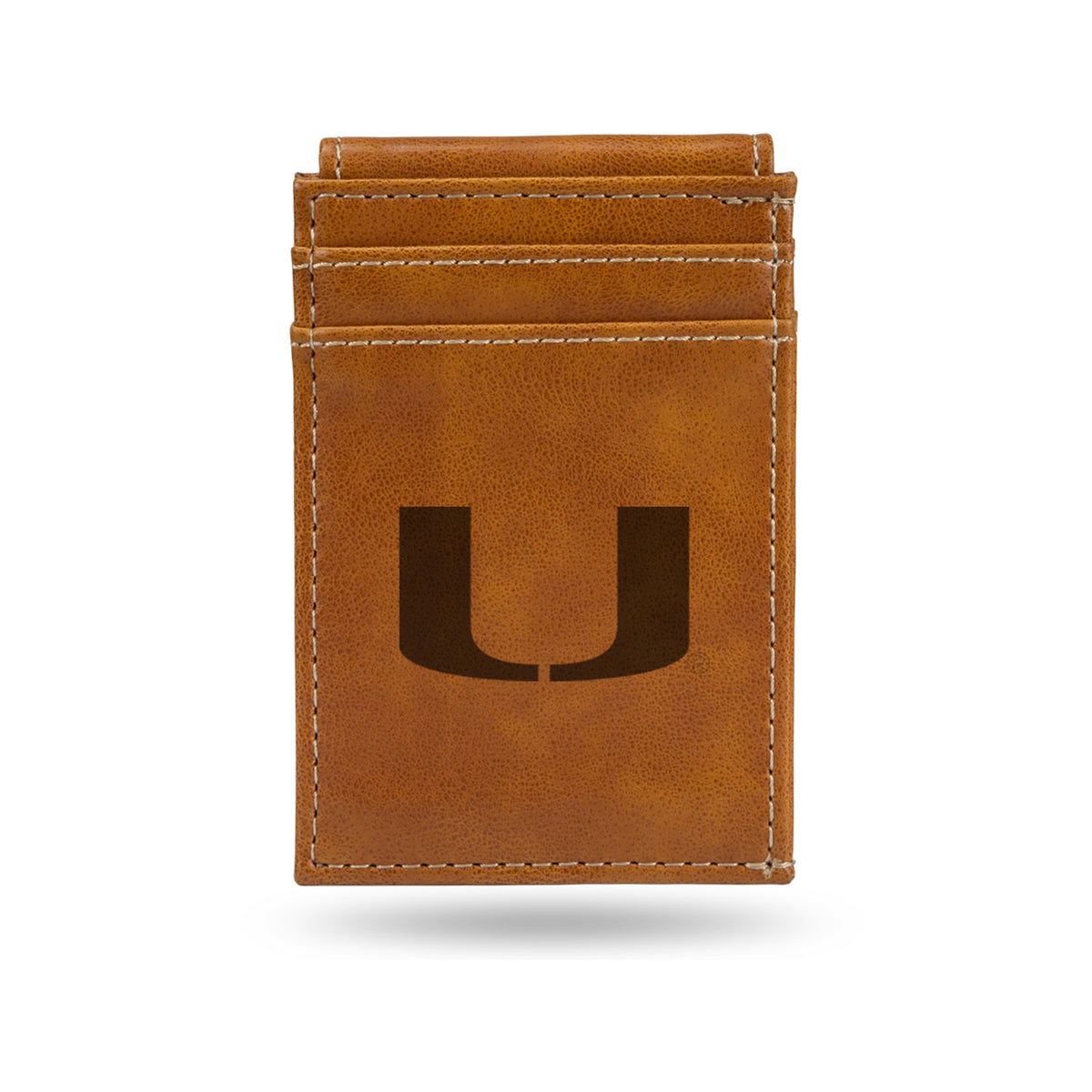 Rico Industries Miami Hurricanes Brown Front Pocket Wallet