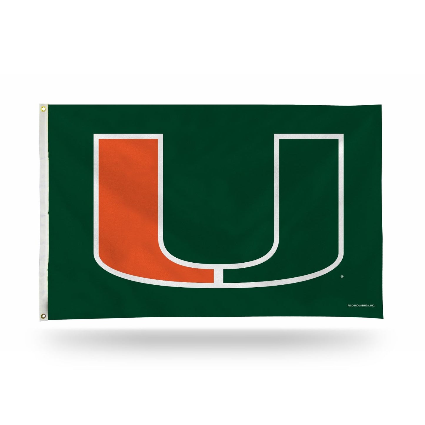 Rico Industries Miami Hurricanes Green 3' x 5' Banner Flag