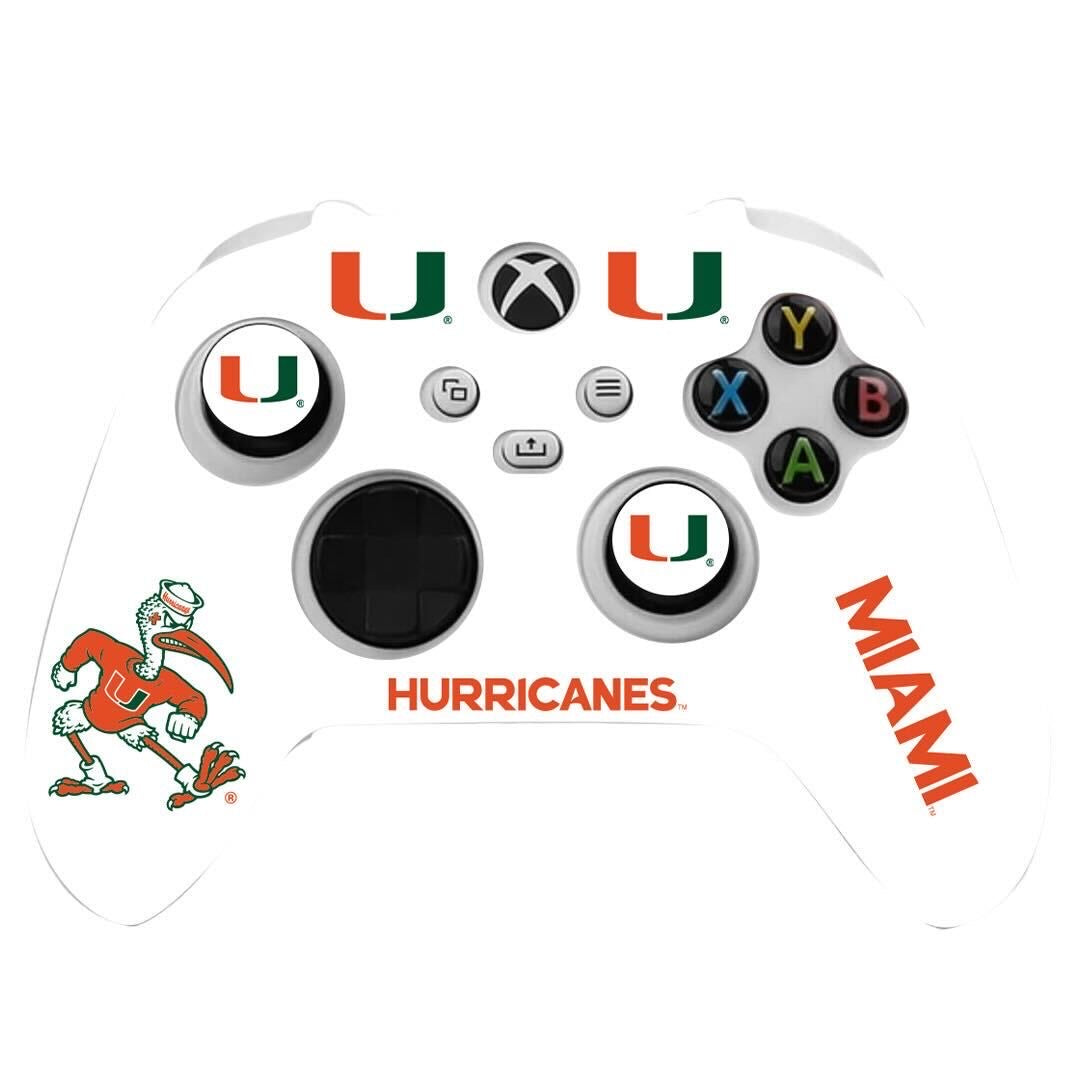 Varsity Gripz Miami Hurricanes White XBOX Away Controller Starter Kit