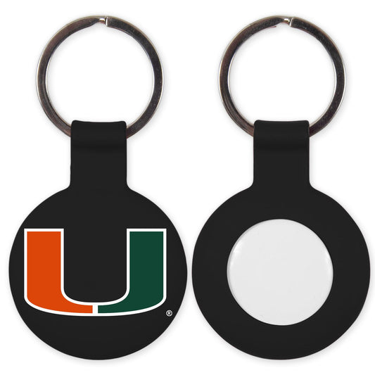 WinCraft Miami Hurricanes Black U AirTag Keychain