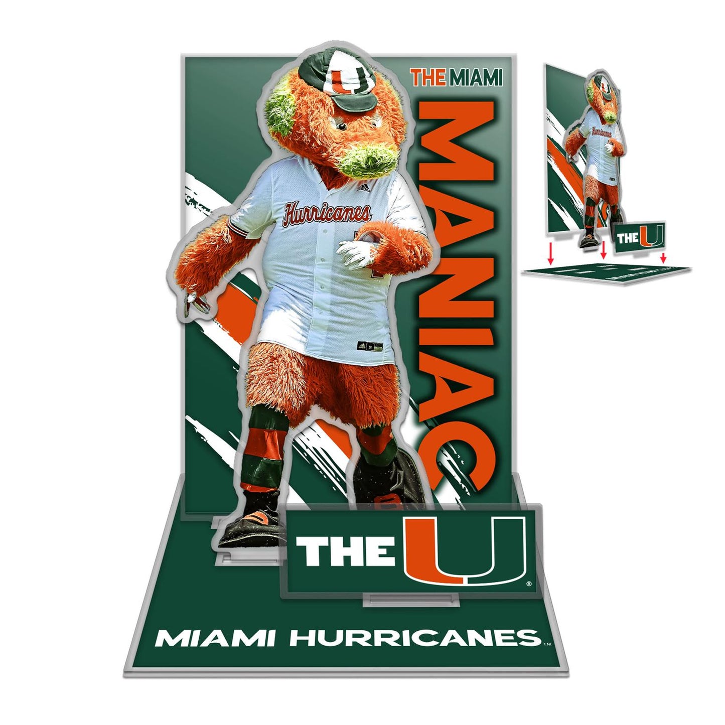 WinCraft Miami Hurricanes 3D Maniac Standee