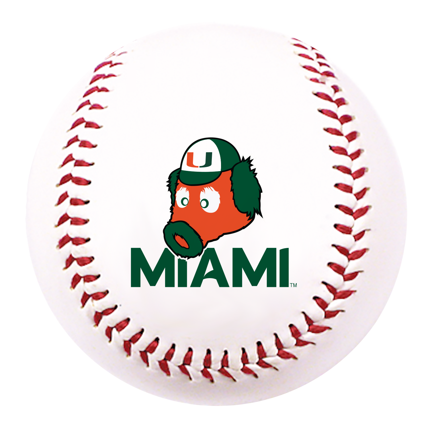 Miami Mainiac Baden Sports Miami Hurricanes White Miami Maniac Full Size Baseball ...