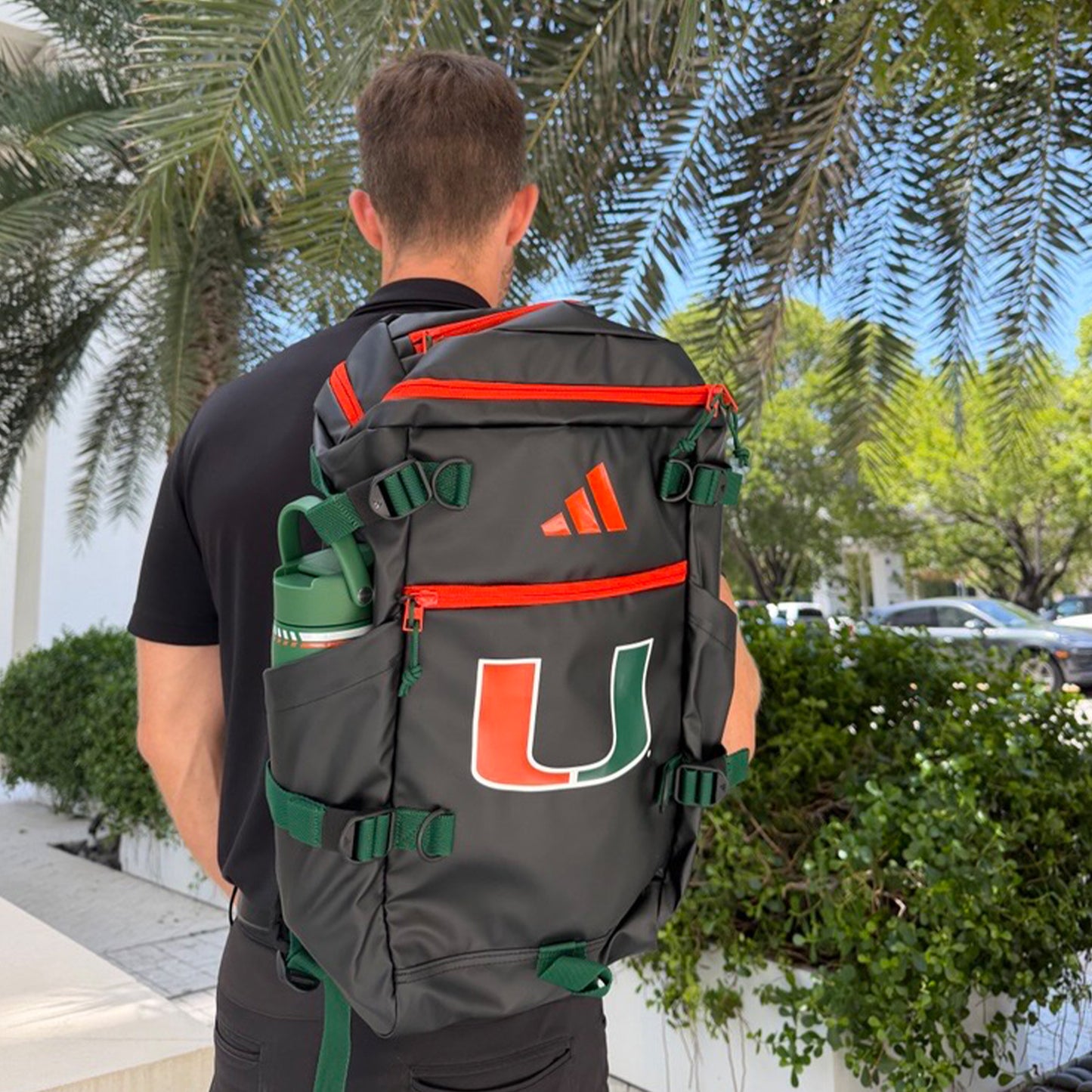 adidas Miami Hurricanes Black Team U Backpack
