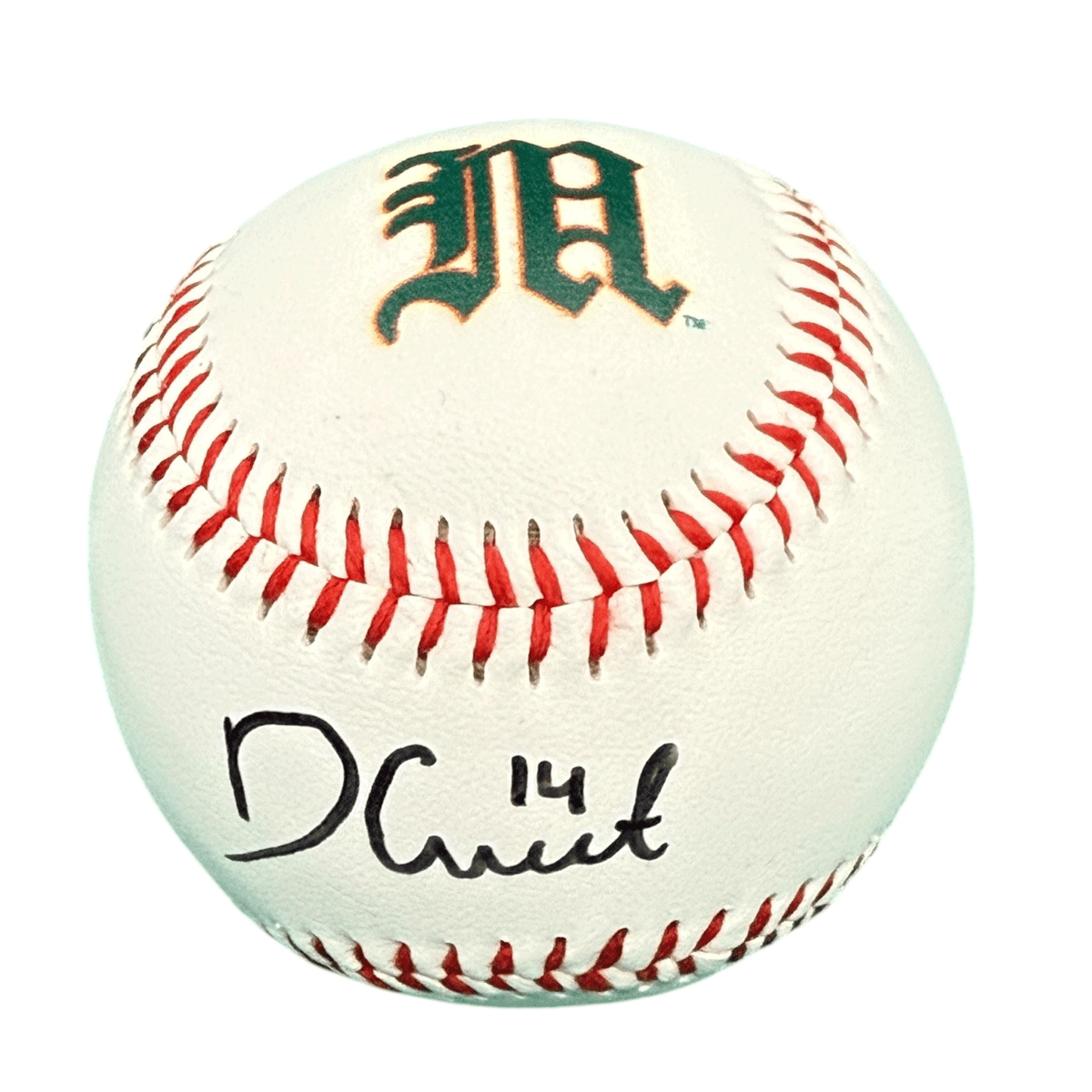 Baden Sports Miami Hurricanes Student Athlete #14 Daniel Cuvet Autographed Baseball
