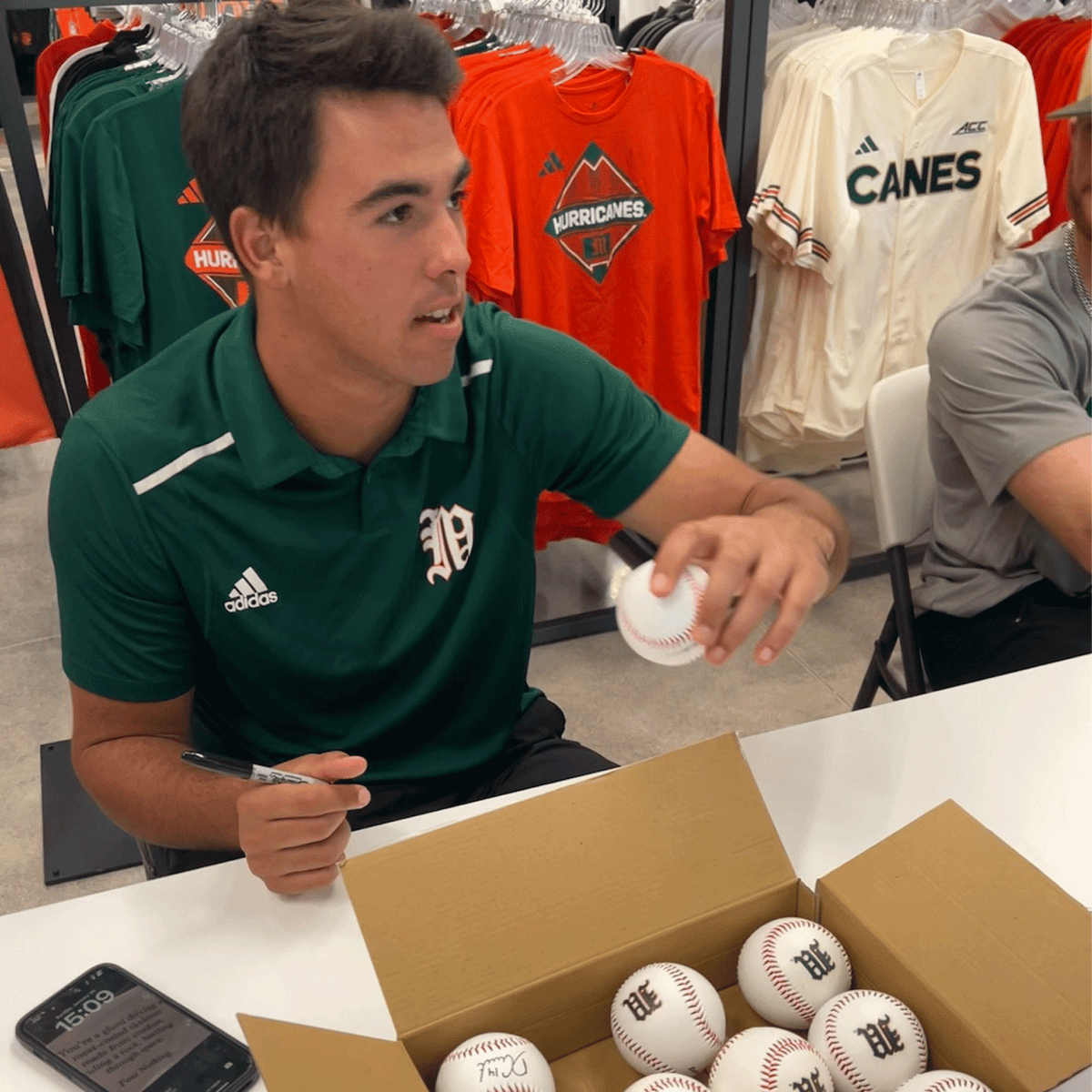 Baden Sports Miami Hurricanes Student Athlete #14 Daniel Cuvet Autographed Baseball