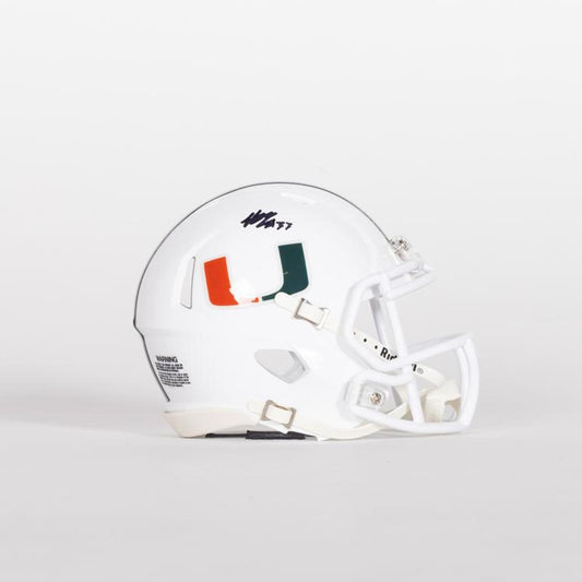 Riddell Miami Hurricanes Student Athlete #33 Booker Pickett Jr. Autographed White Mini Football Helmet