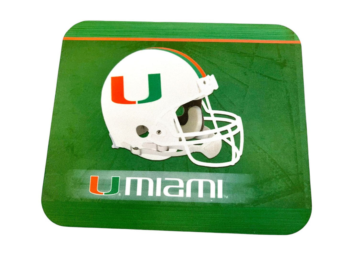 The Memory Company Miami Hurricanes Helmet Mouse Pad