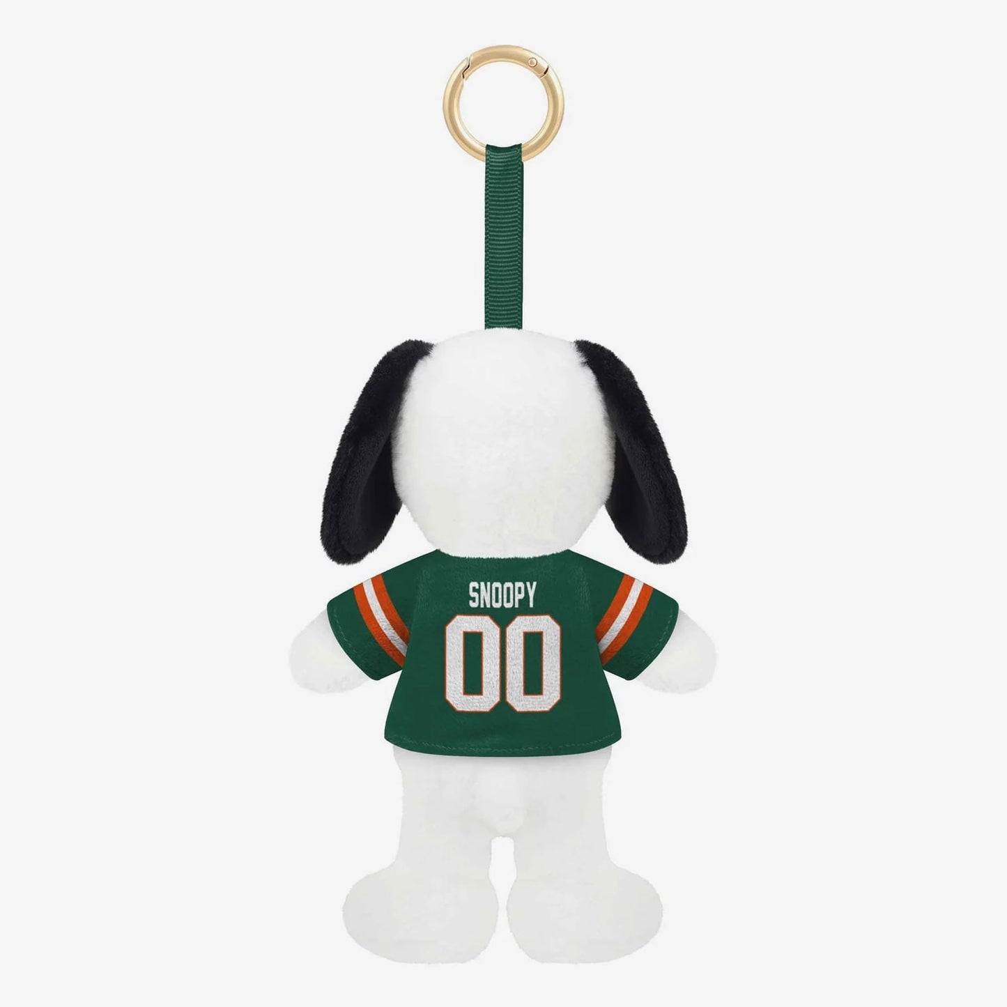FOCO Miami Hurricanes Snoopy Green Jersey Plush Keychain