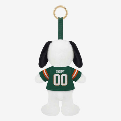 FOCO Miami Hurricanes Snoopy Green Jersey Plush Keychain