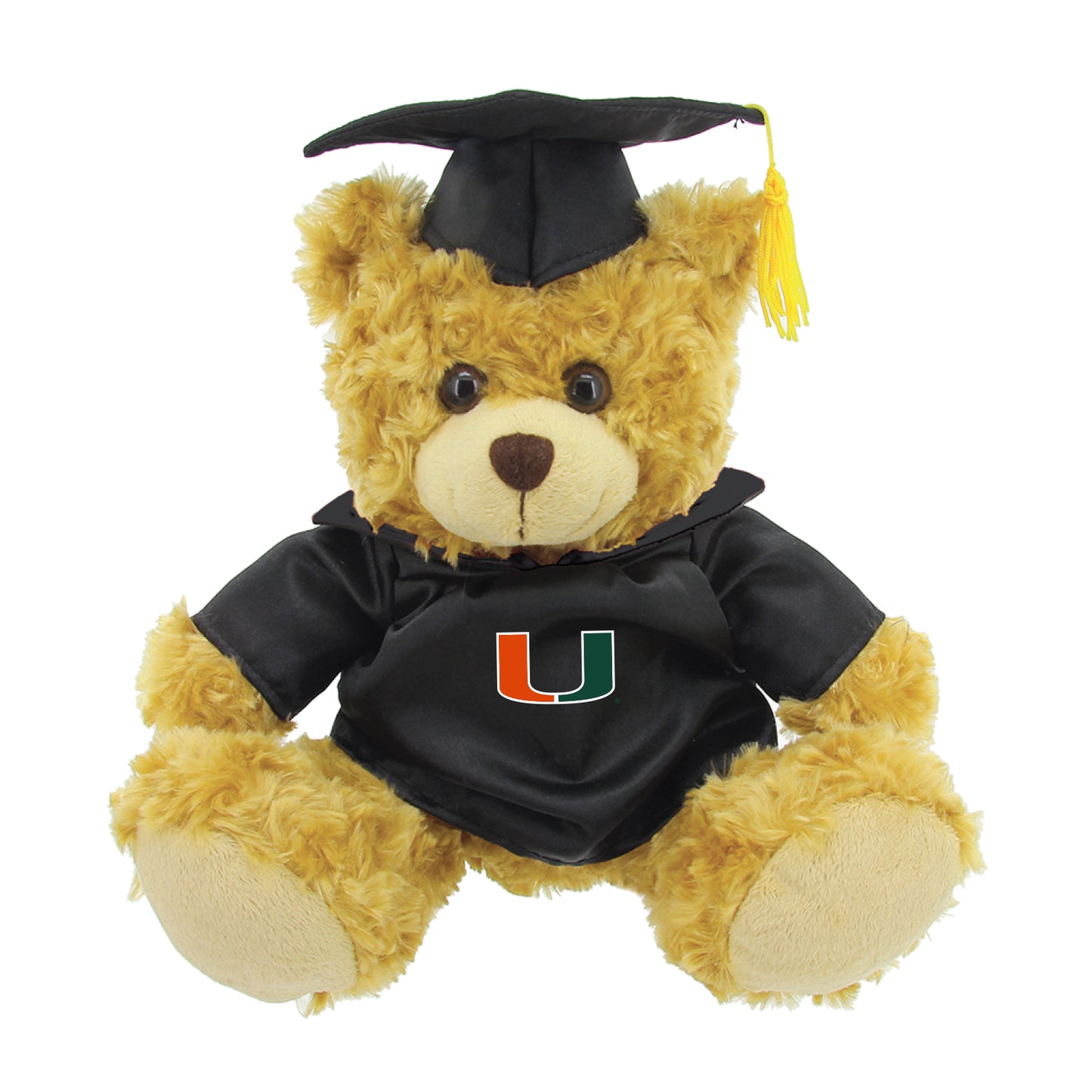 Jardine University of Miami Cap & Gown 12" Biege Plush Bear