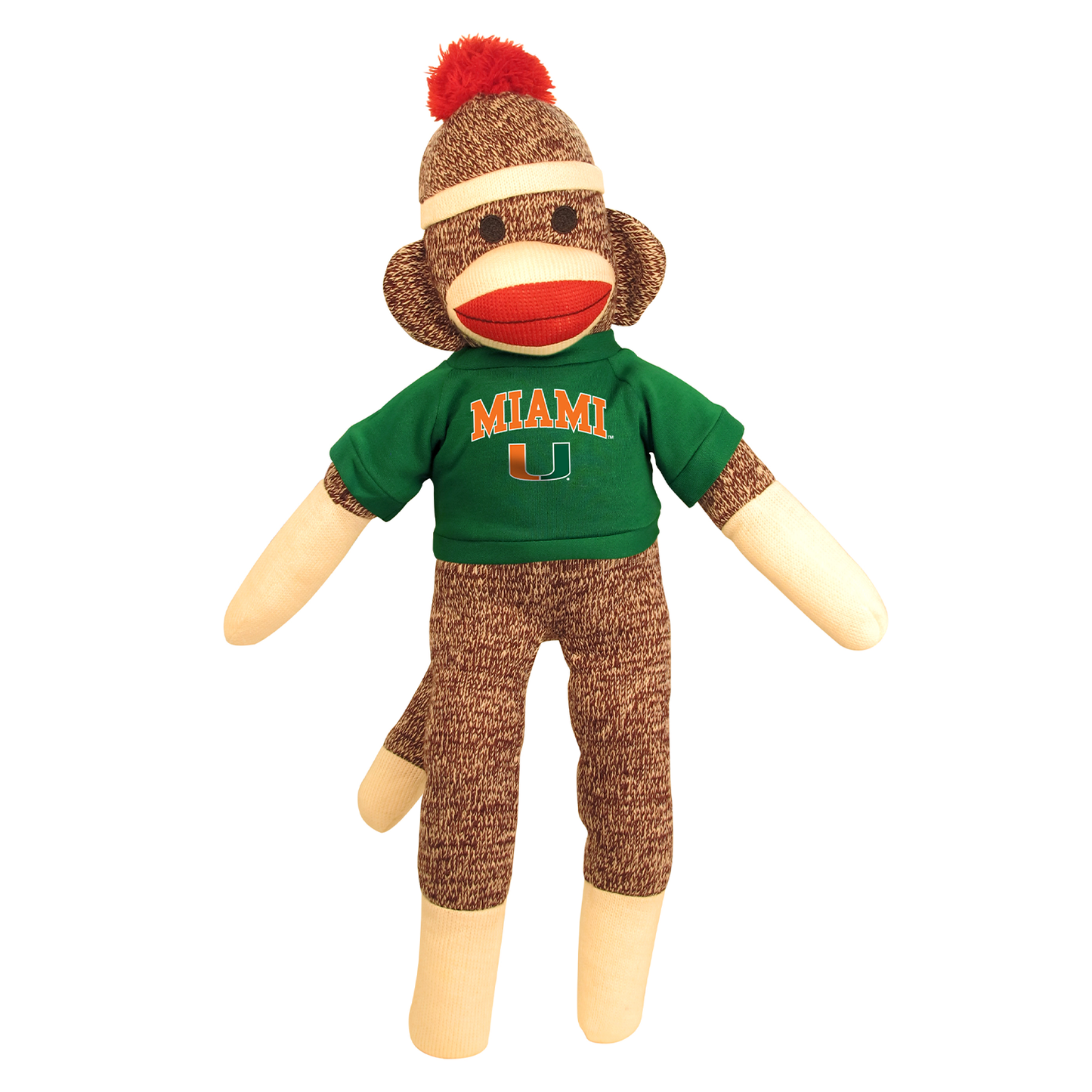 Pennington Bear Company Miami Hurricanes Brown 20" Sock Monkey