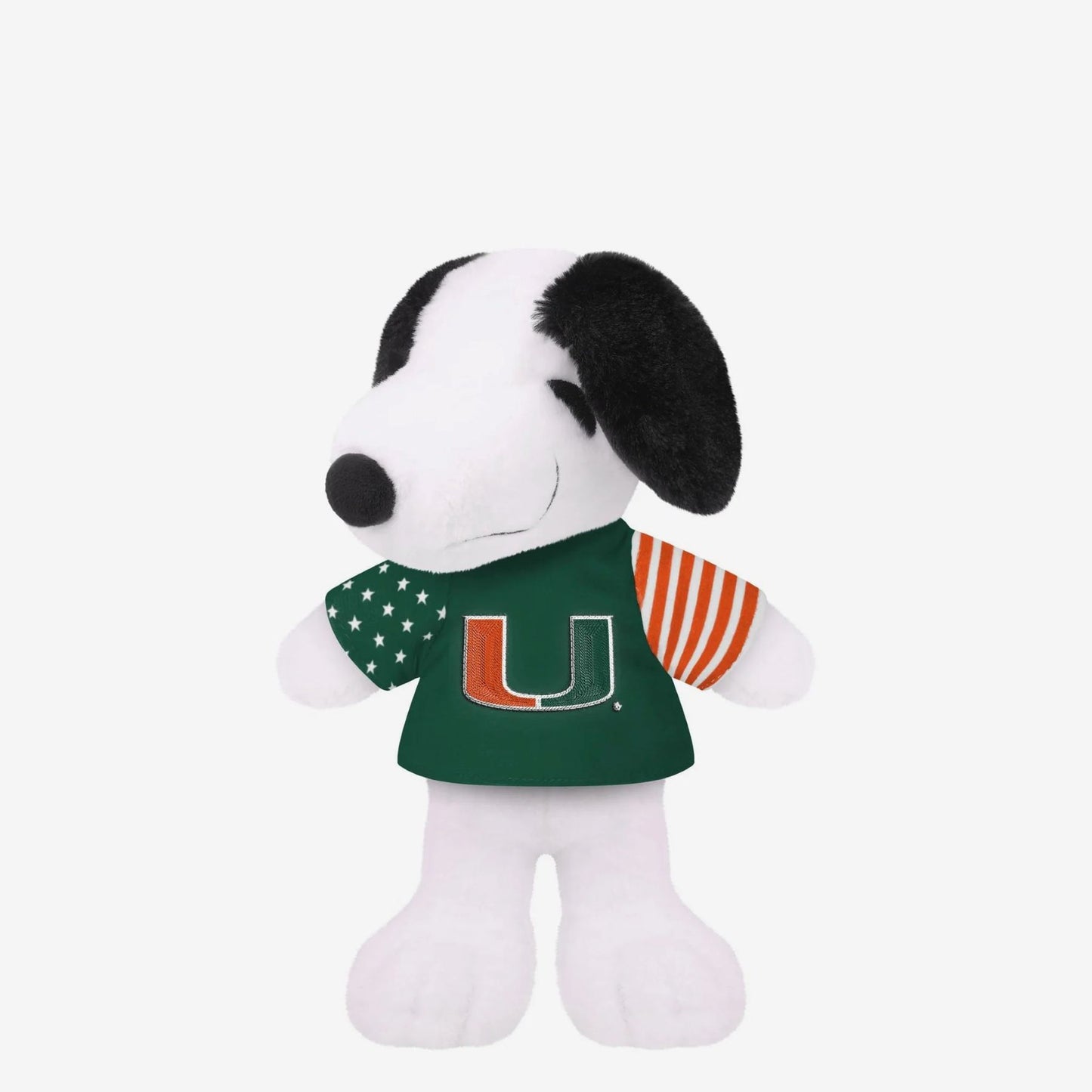 FOCO Miami Hurricanes 10" Snoopy Green Jersey USA Plush