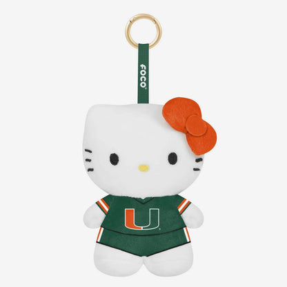 FOCO Miami Hurricanes Hello Kitty Green Cheer Uniform Plush Keychain