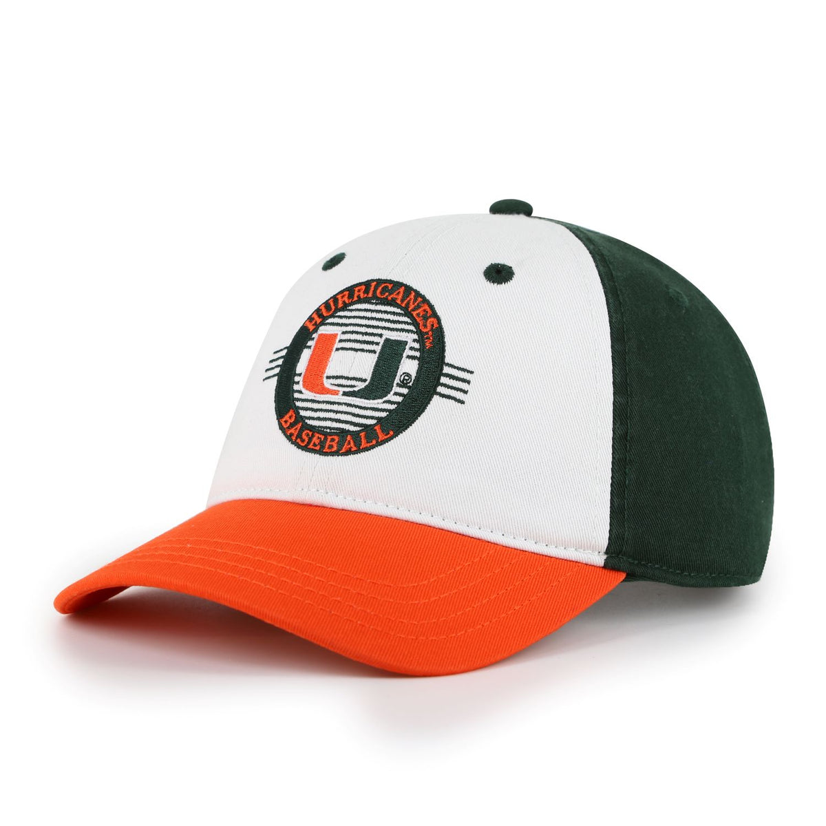 The Game Miami Hurricanes Baseball Youth TriColor Adjustable Cap