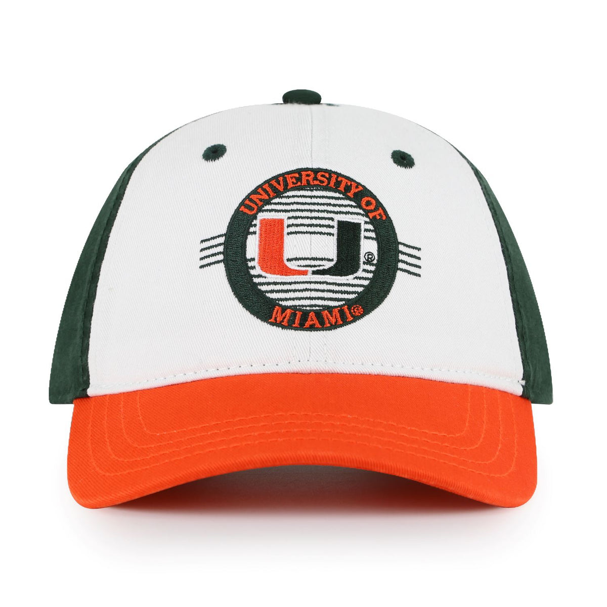 The Game University of Miami Youth TriColor Adjustable Cap