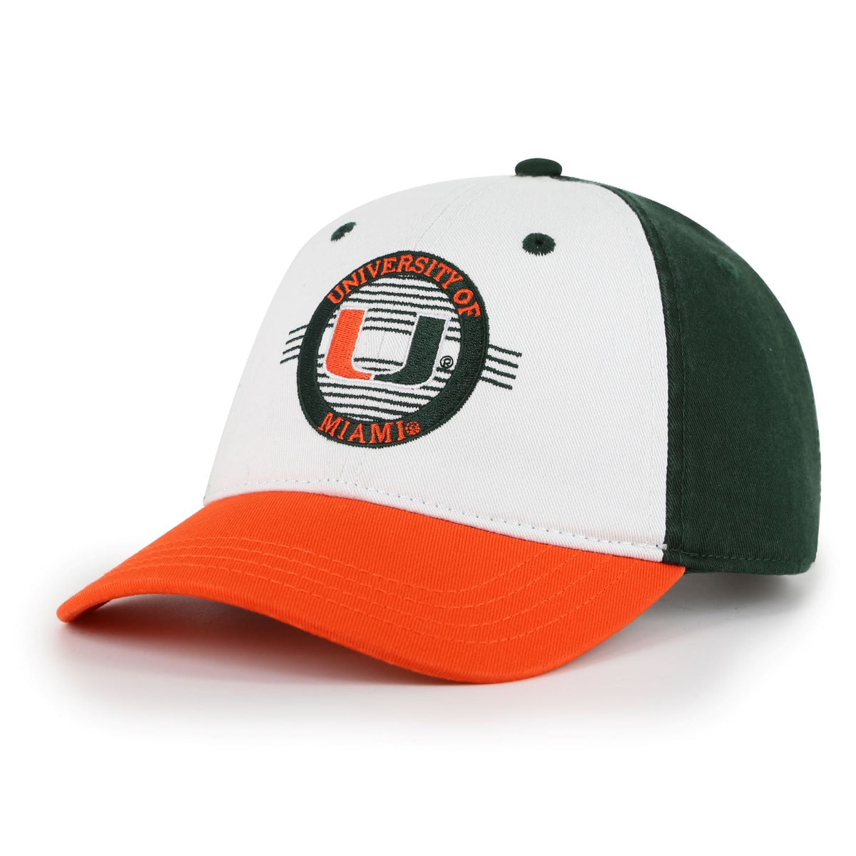 The Game University of Miami Youth TriColor Adjustable Cap