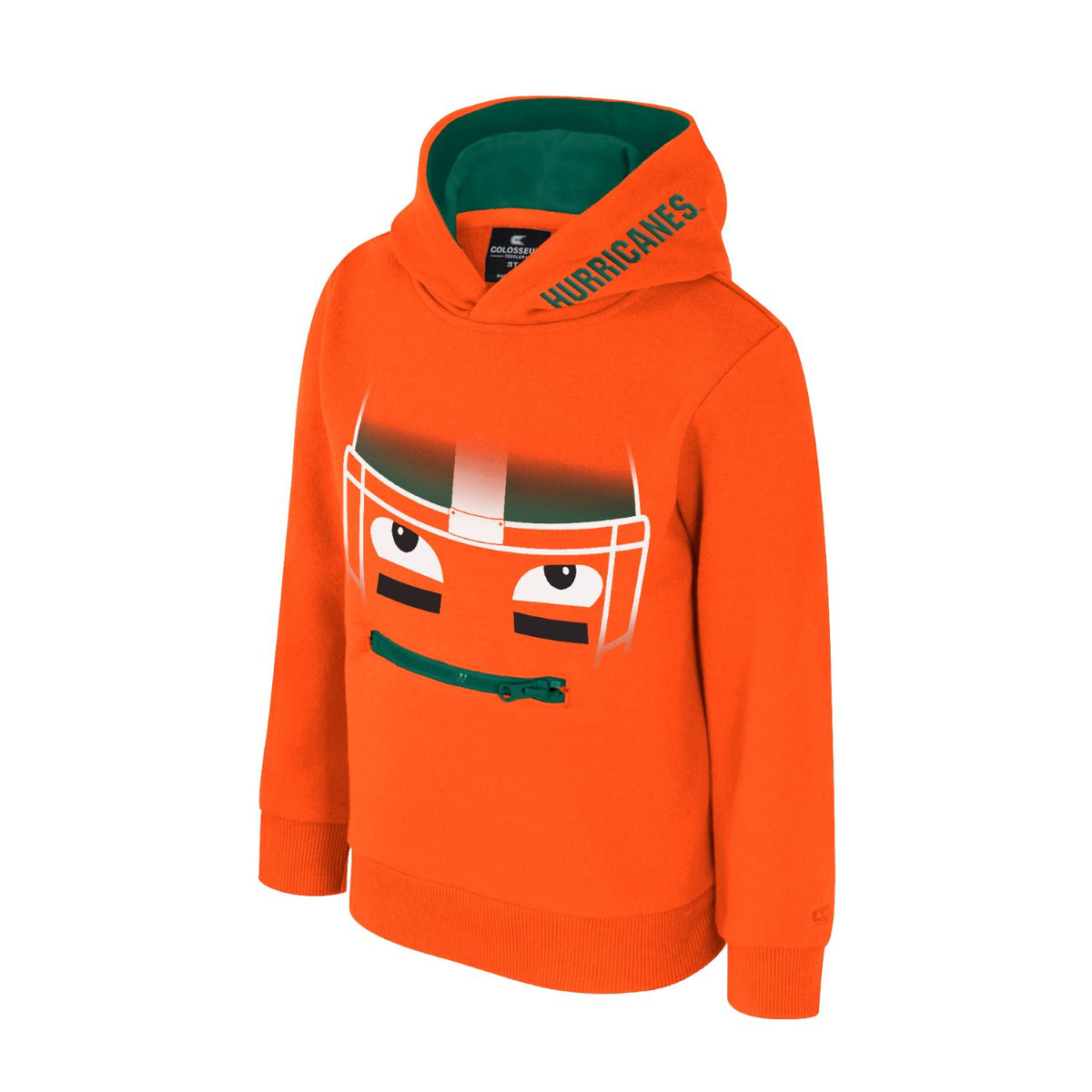 Colosseum Miami Hurricanes Orange Toddler &#39;Game Face&#39; Pullover Hoodie