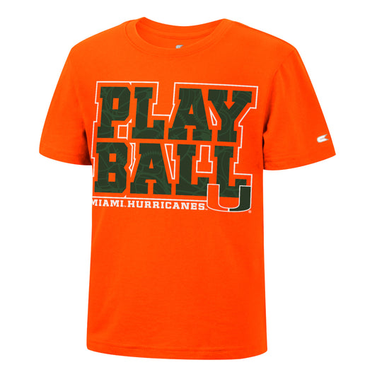 Colosseum Miami Hurricanes Toddler Orange Play Ball T-Shirt