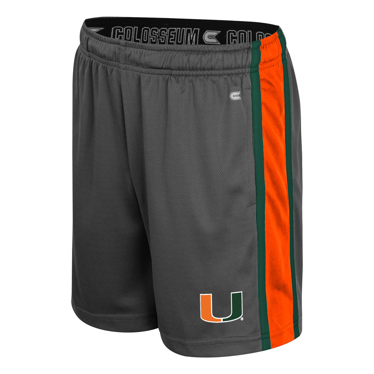 Colosseum Miami Hurricanes Youth Grey U Logo Shorts