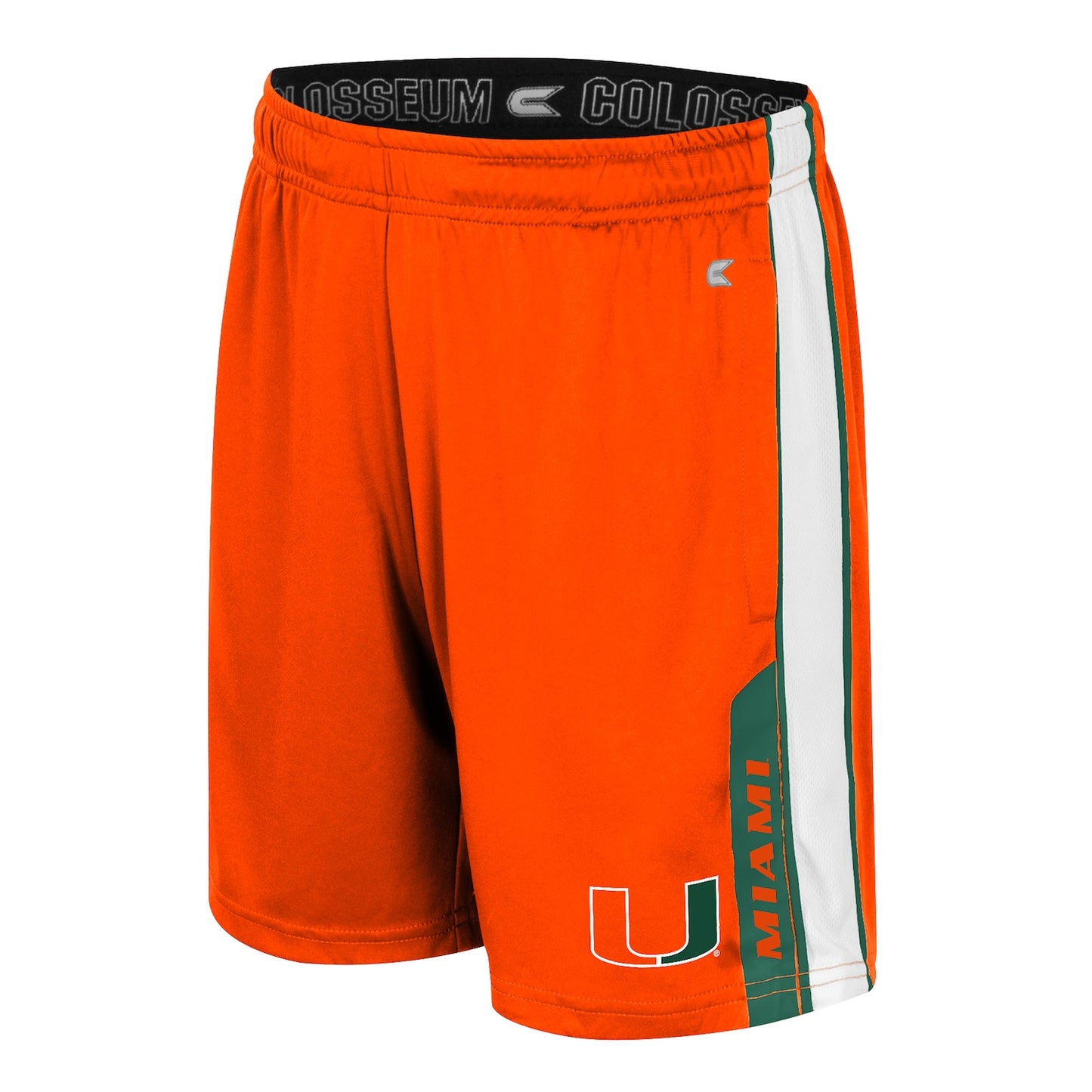 Colosseum Miami Hurricanes Youth Orange Basketball Shorts - Front View