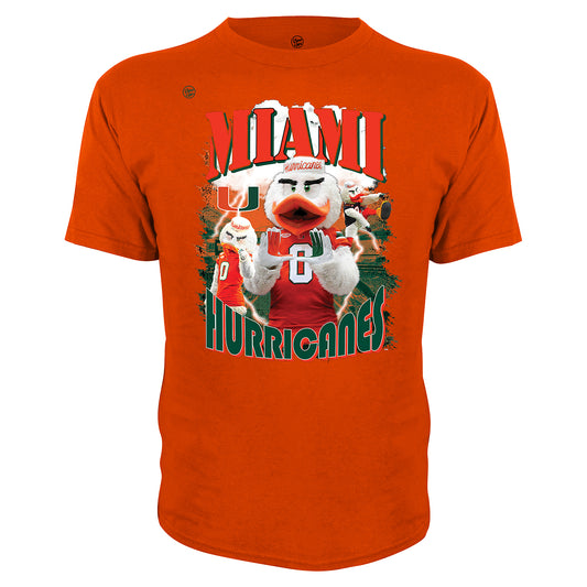 Dyme Lyfe Miami Hurricanes Youth Orange Sebastian Graphic T-Shirt