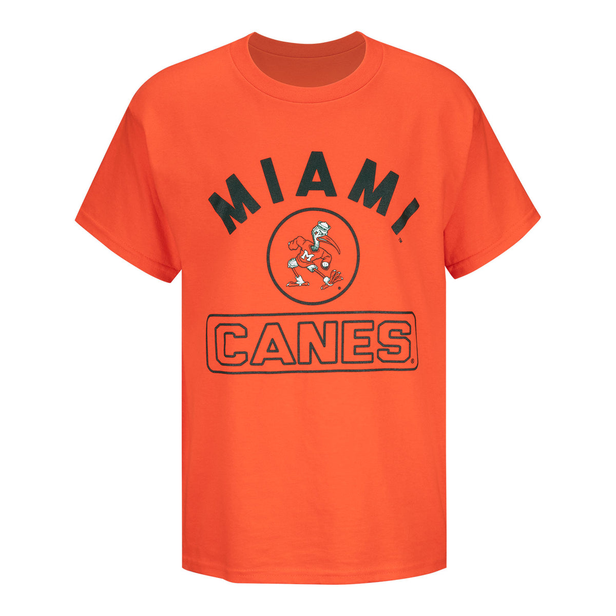 Blue 84 University of Miami Youth Kicks Orange Tee