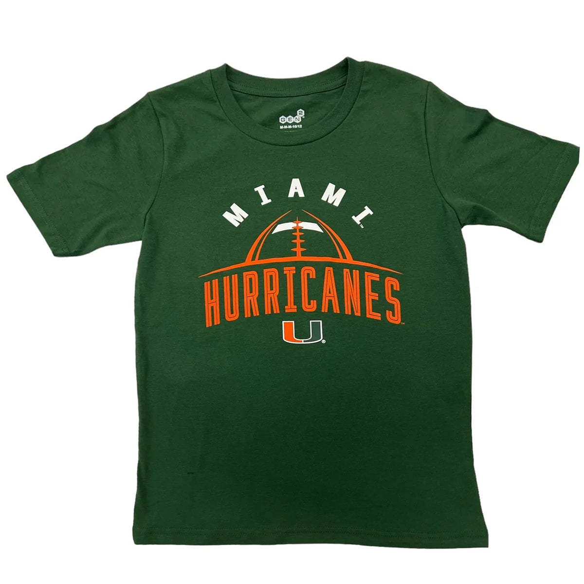 Outerstuff Miami Hurricanes Youth Football Tee - Front View