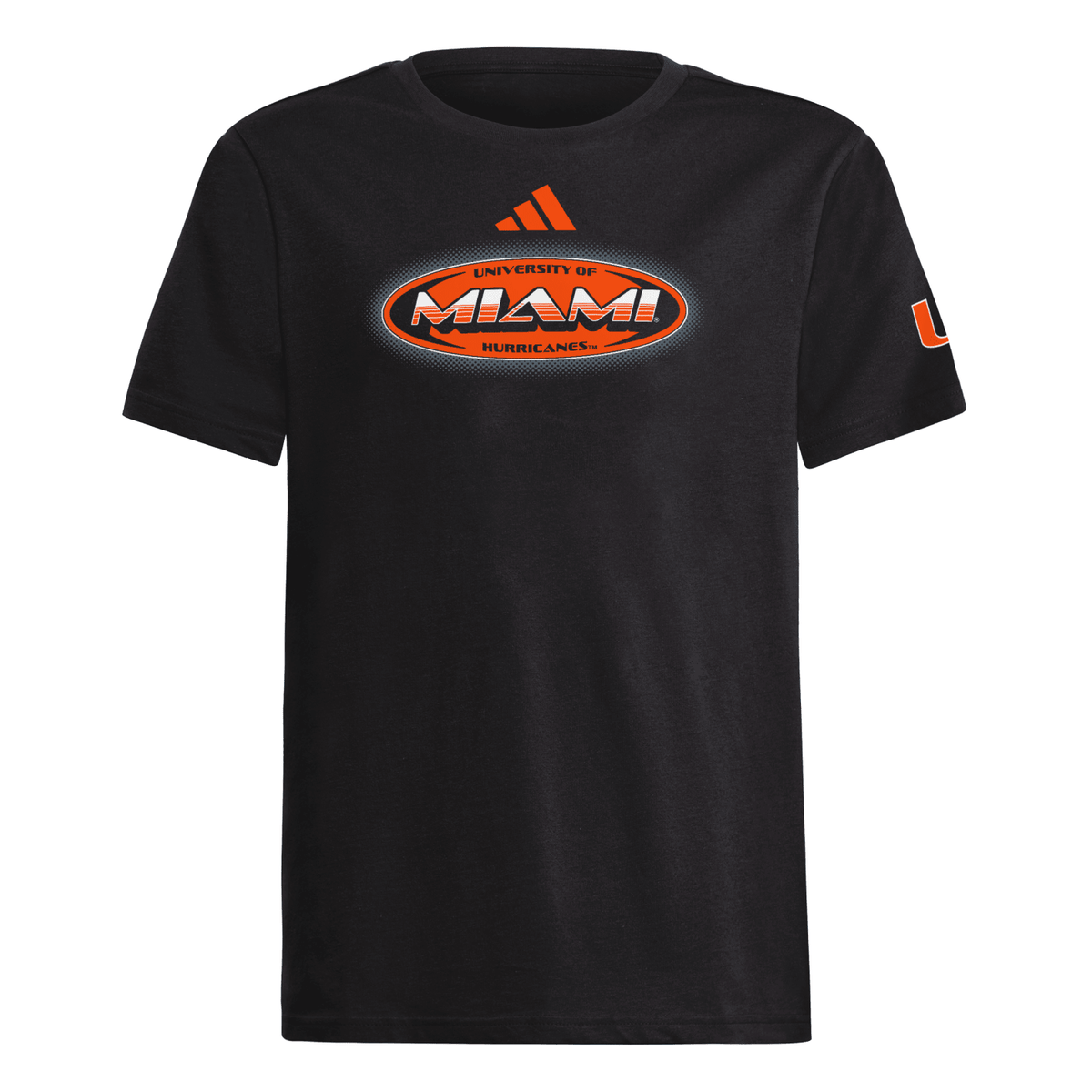 adidas Miami Hurricanes Youth Black Miami T-Shirt