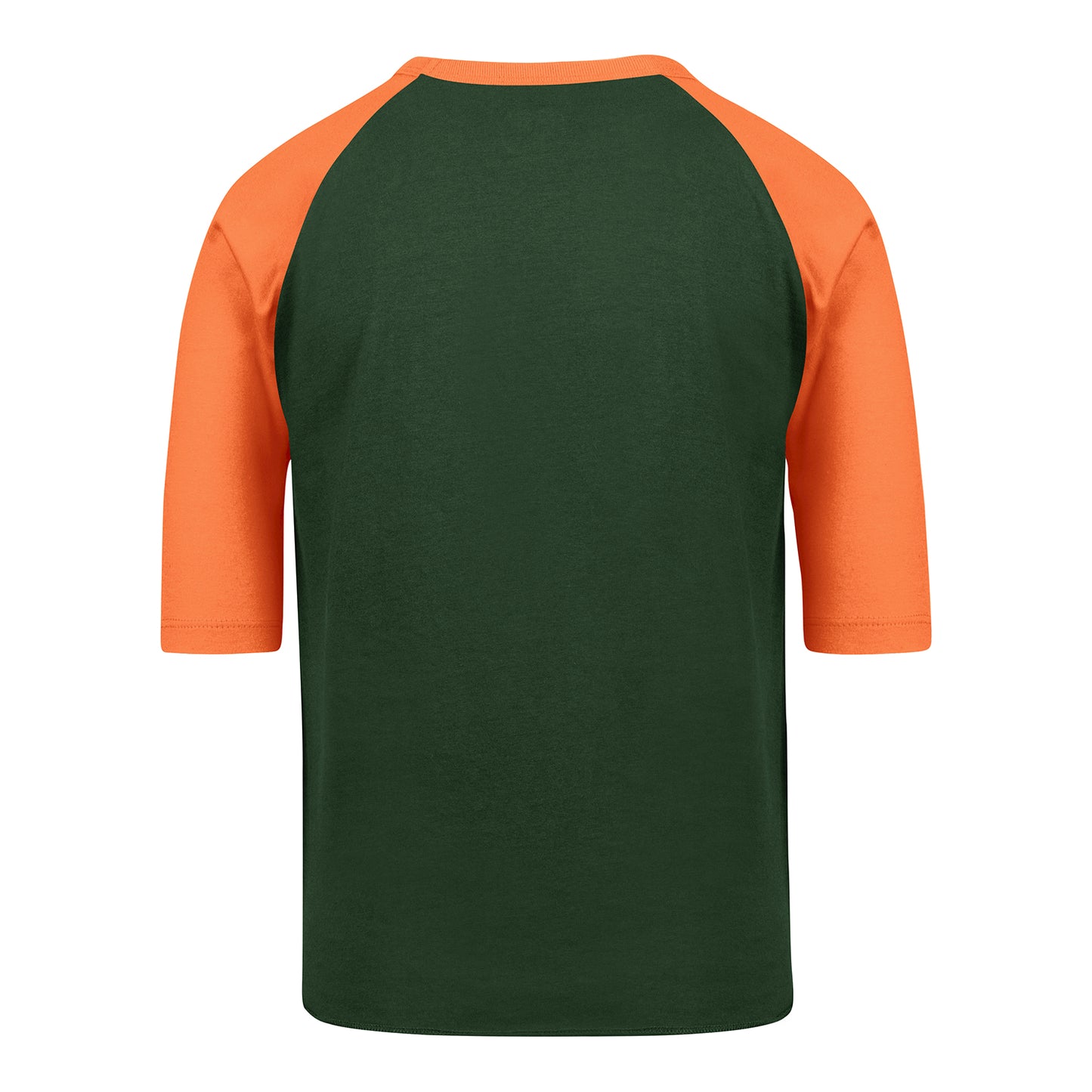 '47 Brand Miami Hurricanes Youth Green & Orange 3/4 Sleeve Miami Hurricanes Script T-Shirt