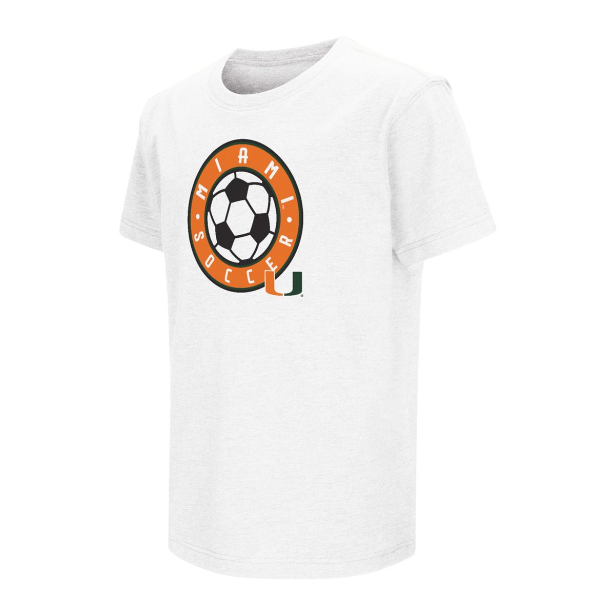 Colosseum Miami Hurricanes Youth Miami Soccer White T-Shirt