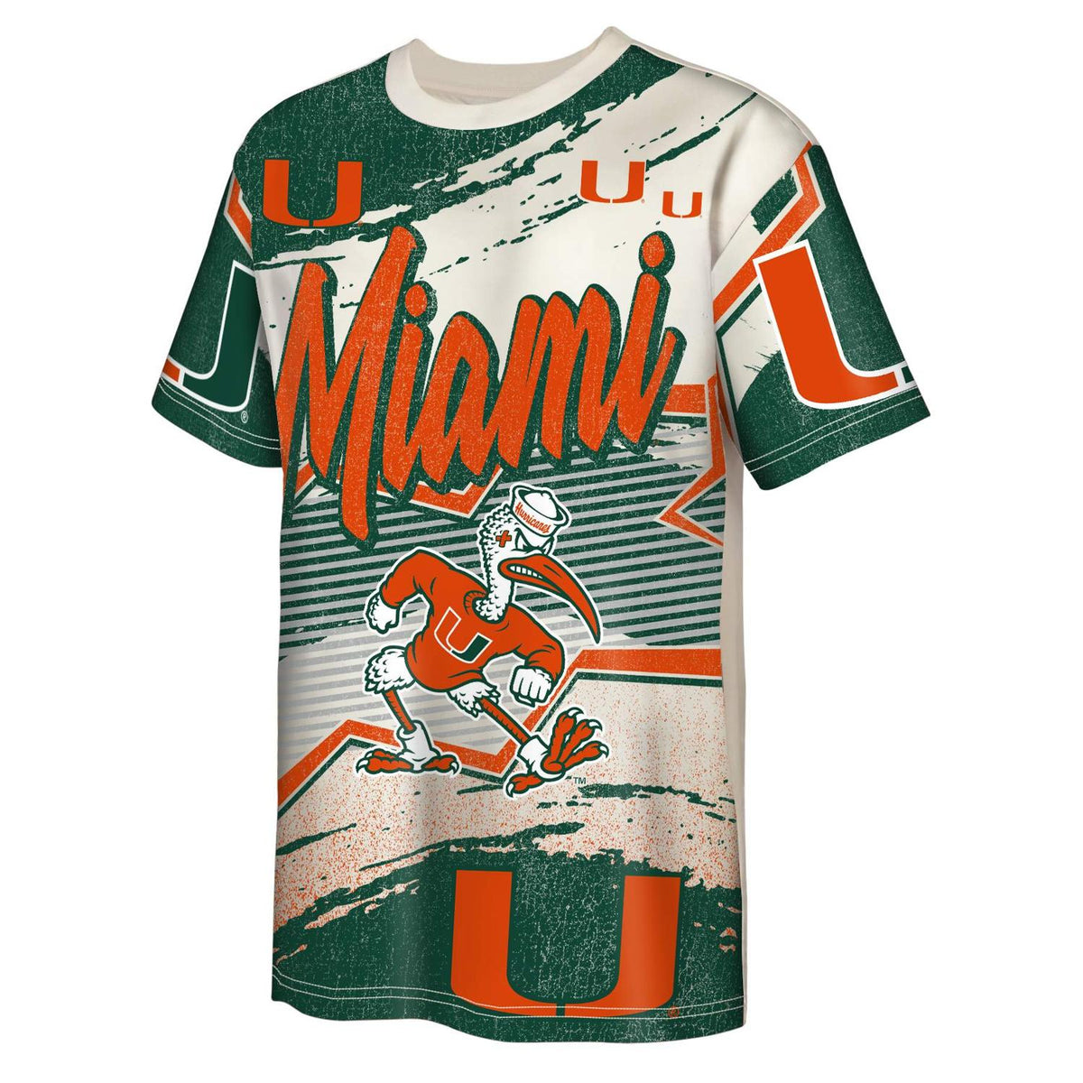 Outerstuff Miami Hurricanes Cream Youth &#39;Make Noise&#39; Sebastian Graphic T-Shirt