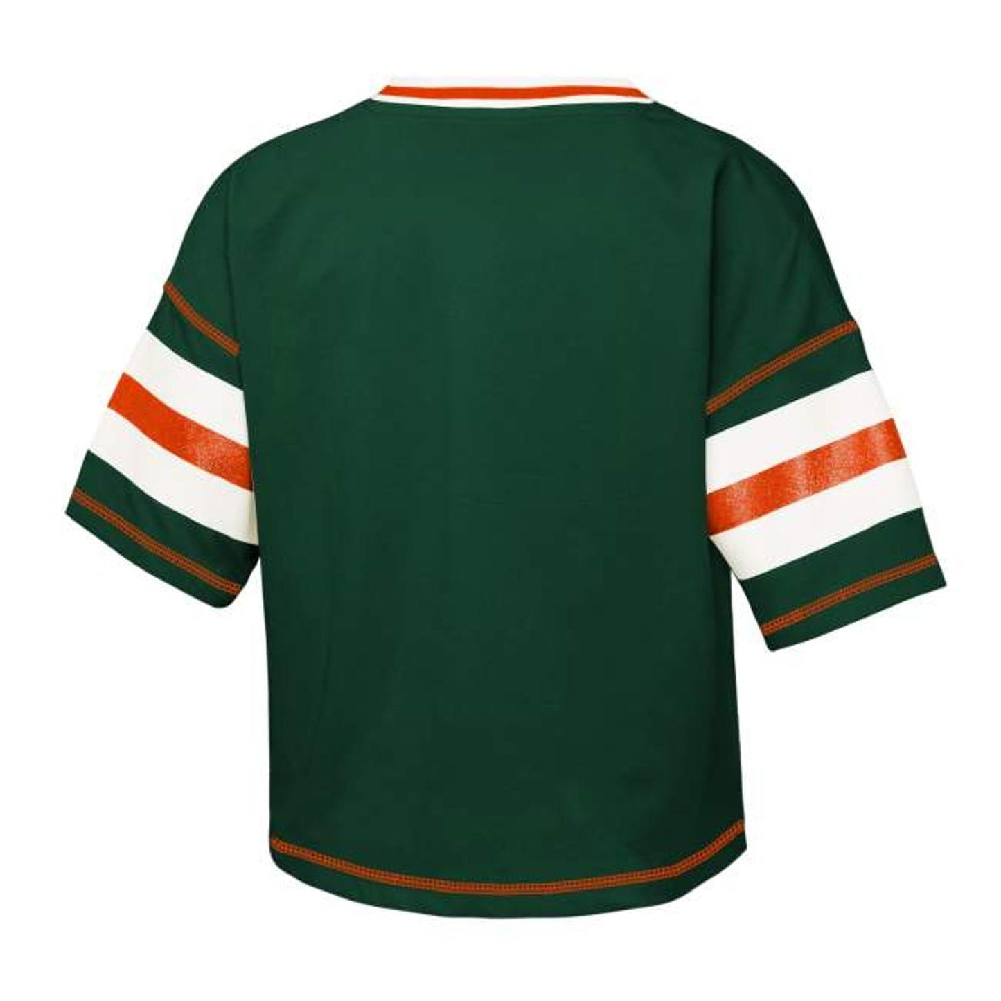 Outerstuff Miami Hurricanes Green Girls Glitter Gameday Jersey T-Shirt