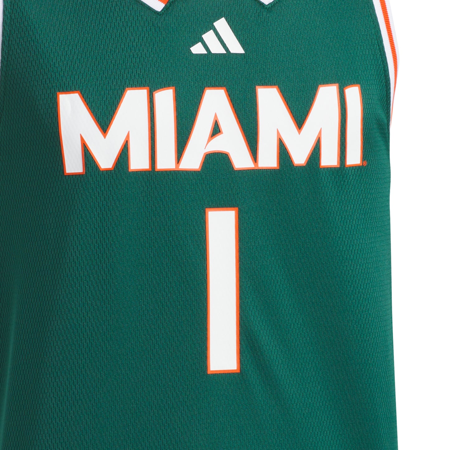 adidas Miami Hurricanes Youth Green Basketball Jersey
