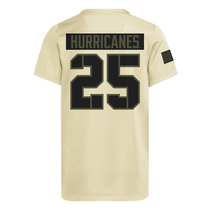 adidas Miami Hurricanes Youth Military Appreciation Jersey