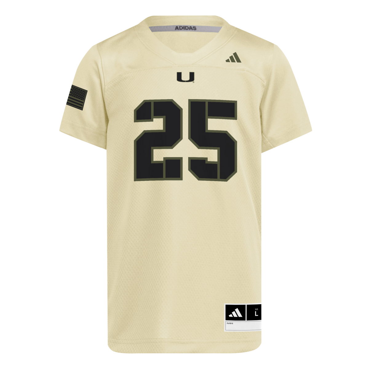 adidas Miami Hurricanes Youth Military Appreciation Jersey