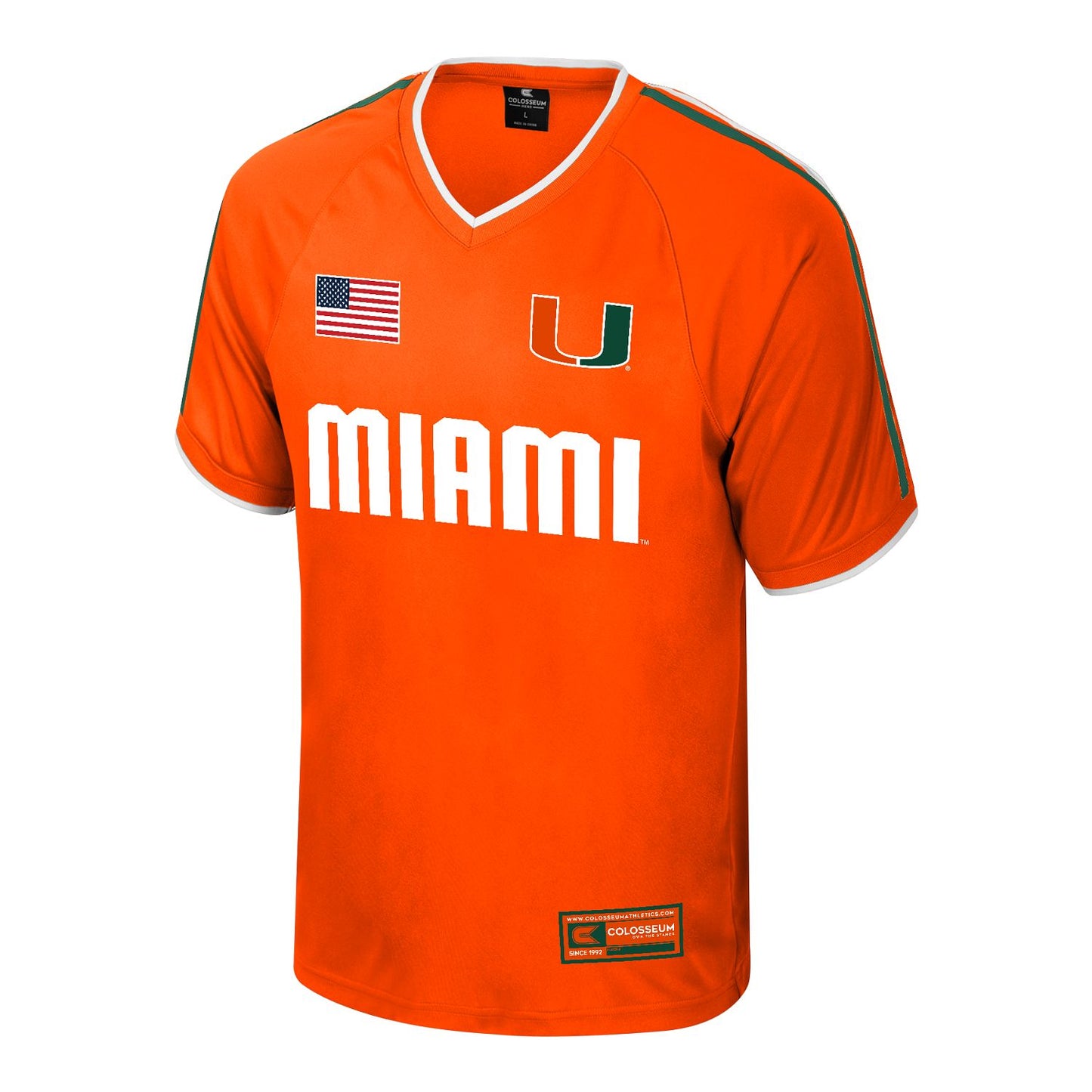 Colosseum Miami Hurricanes Youth Orange U Soccer Jersey